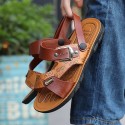 Men's Slippers & Flip-Flops Open Toe Casual Classic Home Daily Beach Rubber Black Brown Spring Summer