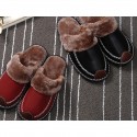 Men's Slippers & Flip-Flops Casual Home PU Black Light Brown Brown Winter