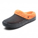 Men's Slippers & Flip-Flops Casual Home Daily Walking Shoes PU Gray White Black Color Block Fall Winter