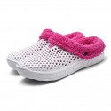 Men's Slippers & Flip-Flops Casual Home Daily Walking Shoes PU Gray White Black Color Block Fall Winter