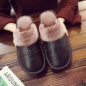 Men's Slippers & Flip-Flops Home PU Black Brown Coffee Winter