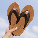 Men's Slippers & Flip-Flops Flip-Flops Casual Beach Daily Outdoor Walking Shoes Synthetics Breathable Non-slipping Shock Absorbing Booties / Ankle Boots Black / Red Black Brown Color Block Fall Summer