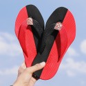 Men's Slippers & Flip-Flops Flip-Flops Casual Beach Daily Outdoor Walking Shoes Synthetics Breathable Non-slipping Shock Absorbing Booties / Ankle Boots Black / Red Black Brown Color Block Fall Summer