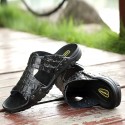 Men's Sandals Slides & Flip-flops Casual Beach Daily Outdoor Walking Shoes PU Breathable Non-slipping White Black Brown Summer