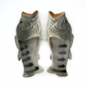 Men Sandals Fish Slippers Funny Creative Fish-Shaped One-Word Slippers Couple Summer Outdoor Beach Shoes Tide Star