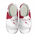 Halloween Bat Pumpkin Print Cotton Slippers Men and Women Flannel Couple Slippers
