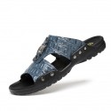 Men's Sandals Slippers & Flip-Flops Comfort Shoes Casual Beach Daily Outdoor Leather White Black Brown Spring Summer