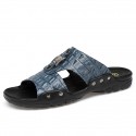 Men's Sandals Slippers & Flip-Flops Comfort Shoes Casual Beach Daily Outdoor Leather White Black Brown Spring Summer