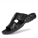 Men's Sandals Slippers & Flip-Flops Comfort Shoes Casual Beach Daily Outdoor Leather White Black Brown Spring Summer