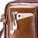Men's Handbags Shoulder Messenger Bag Laptop Bag Crossbody Bag Cowhide Zipper Daily Formal Outdoor Black Brown Coffee