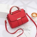 Women's Crossbody Bag Top Handle Bag PU Leather Solid Color Daily Date Office & Career Dark Khaki Rubber red milky Green