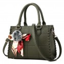 Women's Tote Top Handle Bag PU Leather Solid Color Daily Date Office & Career Rubber powder Black Purple Wine