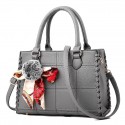 Women's Tote Top Handle Bag PU Leather Solid Color Daily Date Office & Career Rubber powder Black Purple Wine