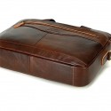 Men's Handbags Briefcase Top Handle Bag Nappa Leather Cowhide Zipper Solid Color Daily Formal Office & Career Dark Brown