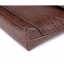 Men's Briefcase PU Leather Zipper Solid Color Daily Office & Career Black Khaki Brown