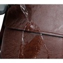 Men's Briefcase PU Leather Zipper Solid Color Daily Office & Career Black Khaki Brown