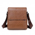 Men's Briefcase PU Leather Zipper Solid Color Daily Office & Career Black Khaki Brown