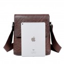 Men's Briefcase PU Leather Zipper Solid Color Daily Office & Career Black Khaki Brown