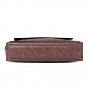 Men's Briefcase PU Leather Zipper Solid Color Daily Office & Career Black Khaki Brown