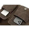 Men's Unisex Laptop Bag Briefcase Cowhide Zipper Solid Color Daily Holiday Office & Career ArmyGreen Black Brown