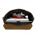 Men's Unisex Laptop Bag Briefcase Cowhide Zipper Solid Color Daily Holiday Office & Career ArmyGreen Black Brown