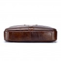 Men's Unisex Sling Bags Briefcase Crossbody Bag Nappa Leather Cowhide Zipper Vintage Daily Office & Career Brown