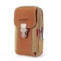 Men's Fanny Pack Mobile Phone Bag Canvas Solid Color Daily Outdoor Horizontal Khaki 6.5 Inch Horizontal Green 6.5 Inch Vertical Green 6.5 Inch Vertical Khaki 6.5 Inch