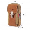 Men's Fanny Pack Mobile Phone Bag Canvas Solid Color Daily Outdoor Horizontal Khaki 6.5 Inch Horizontal Green 6.5 Inch Vertical Green 6.5 Inch Vertical Khaki 6.5 Inch