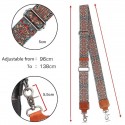 bohemian messenger bag shoulder strap retro widened leather splicing strap accessories versatile canvas woven strap