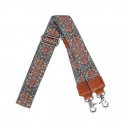 bohemian messenger bag shoulder strap retro widened leather splicing strap accessories versatile canvas woven strap