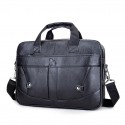Men's Handbags Shoulder Messenger Bag Laptop Bag Briefcase Cowhide Belt Zipper Daily Formal Office & Career Black Brown / Top Handle Bag
