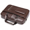 Men's Bags Nappa Leather Cowhide Briefcase Zipper Solid Colored Office & Career Retro 2021 Handbags Coffee