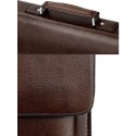 Men's Handbags Shoulder Messenger Bag Laptop Bag Briefcase PU Leather Belt Zipper Solid Color Formal Office & Career Black Brown / Top Handle Bag