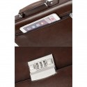 Men's Handbags Shoulder Messenger Bag Laptop Bag Briefcase PU Leather Belt Zipper Solid Color Formal Office & Career Black Brown / Top Handle Bag