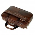 Men's Handbags Shoulder Messenger Bag Laptop Bag Briefcase Cowhide Belt Zipper Solid Color Daily Formal Office & Career Black Brown / Top Handle Bag