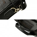 Men's Handbags Shoulder Messenger Bag Laptop Bag Briefcase Cowhide Belt Zipper Solid Color Daily Formal Office & Career Black Brown / Top Handle Bag