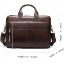 Men's Retro Leather Bag Handbags Laptop Bag Briefcase Crossbody Bag Nappa Leather Cowhide Zipper Daily Red Brown Black Brown Coffee