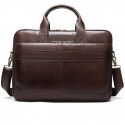 Men's Retro Leather Bag Handbags Laptop Bag Briefcase Crossbody Bag Nappa Leather Cowhide Zipper Daily Red Brown Black Brown Coffee