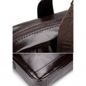 Men's Handbags Laptop Bag Briefcase Top Handle Bag Cowhide Zipper Daily Office & Career Black Brown Coffee