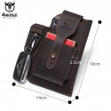Men's Leather Bag Bum Bag Fanny Pack Cowhide Zipper Solid Color Outdoor Daily Holiday