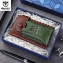 Men's Coin Purse Nappa Leather Cowhide Zipper