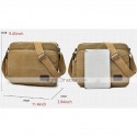 Men's Canvas Bag Messenger Bag Crossbody Bag Canvas Zipper Solid Color Daily Black Khaki Brown