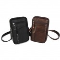 new men's large-capacity lanyard small pocket multi-function mobile phone bag wear belt mini leather tide factory wholesale