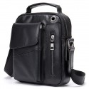 Men's 2022 Messenger Bag Crossbody Bag Nappa Leather Cowhide Zipper Solid Color Daily Going out Black Brown Coffee