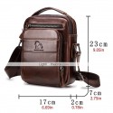 Men's Messenger Bag Shoulder Messenger Bag Crossbody Bag Cowhide Pattern / Print Solid Color Daily Office & Career Black Brown Coffee
