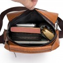 Men's Messenger Bag PU Leather Zipper Solid Color Daily Going out Office & Career 1403 brown 1403 Coffee 1403 black 1401 black