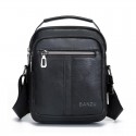 Men's Messenger Bag PU Leather Zipper Solid Color Daily Going out Office & Career 1403 brown 1403 Coffee 1403 black 1401 black