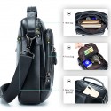 Men's Retro Leather Bag Handbags Crossbody Bag Cowhide Zipper Daily Office & Career Black Brown
