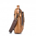 Men's Retro Leather Bag Handbags Crossbody Bag Cowhide Zipper Daily Office & Career Black Brown