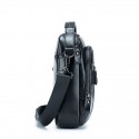 Men's Retro Leather Bag Handbags Crossbody Bag Cowhide Zipper Daily Office & Career Black Brown